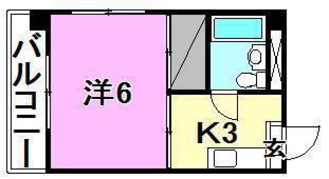 松山市室町のマンションの間取り