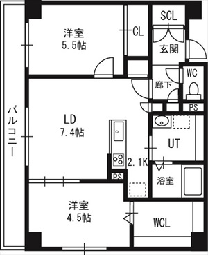 アルファスクエア中島公園の間取り