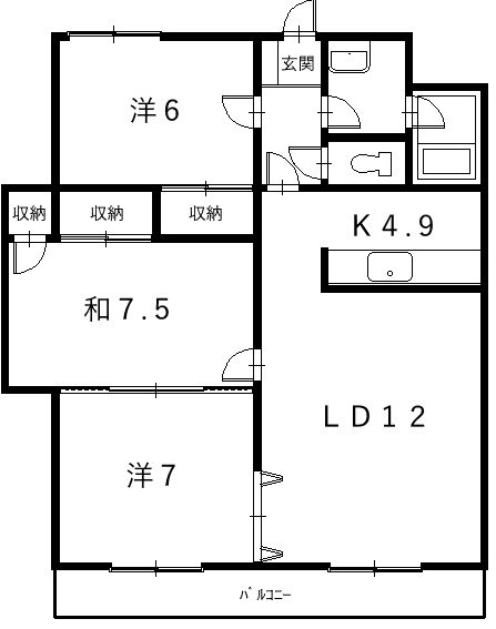 まるせん第二ハイムの間取り