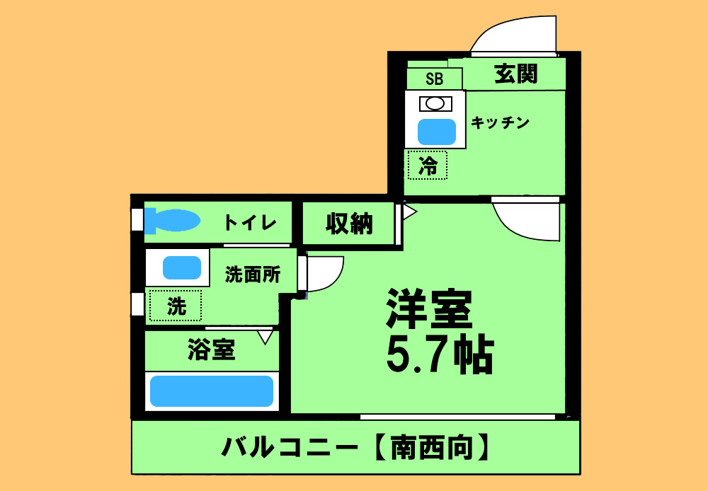 神奈川県相模原市中央区相模原２（アパート）の賃貸物件の間取り