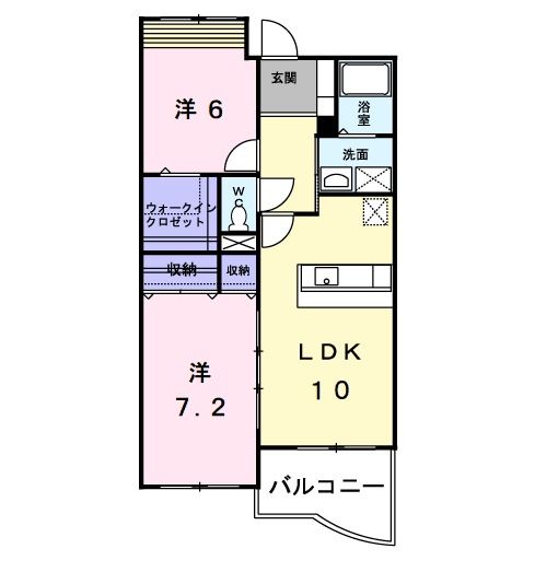 鹿嶋市大字宮中のマンションの間取り