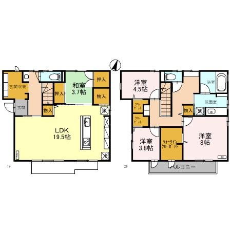 米山貸家　101の間取り