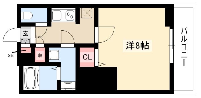 S-RESIDENCE大曽根駅前の間取り