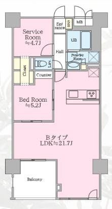 江戸川区松江のマンションの間取り