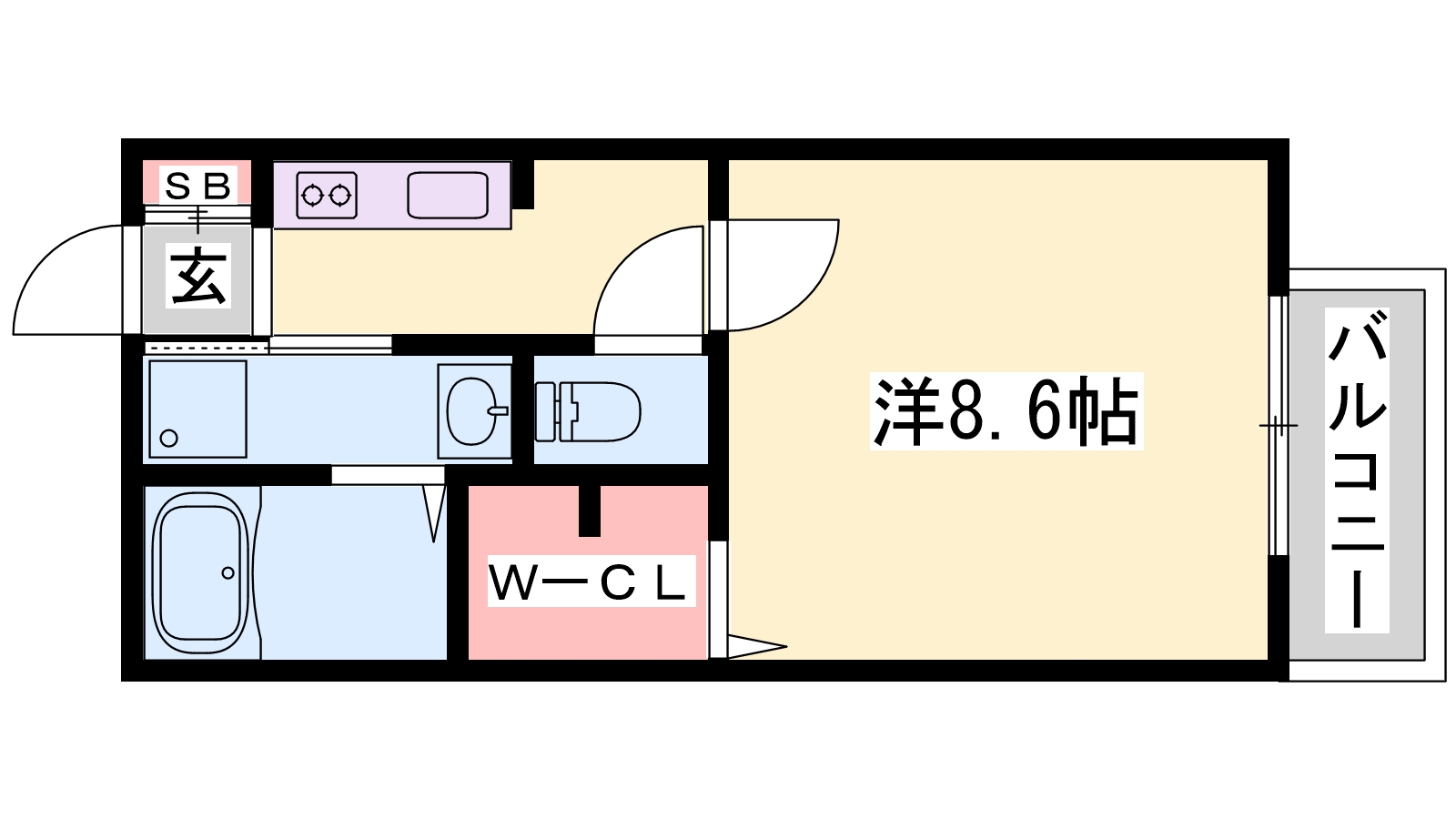 加西市北条町北条のアパートの間取り