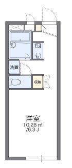 青梅市大門のアパートの間取り