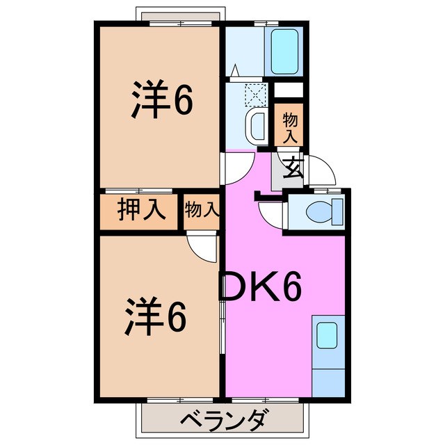 シェルヒープ　Bの間取り