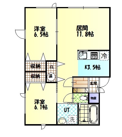 メゾンティストＱの間取り