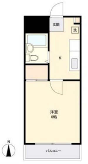 岡山市北区横井上のマンションの間取り