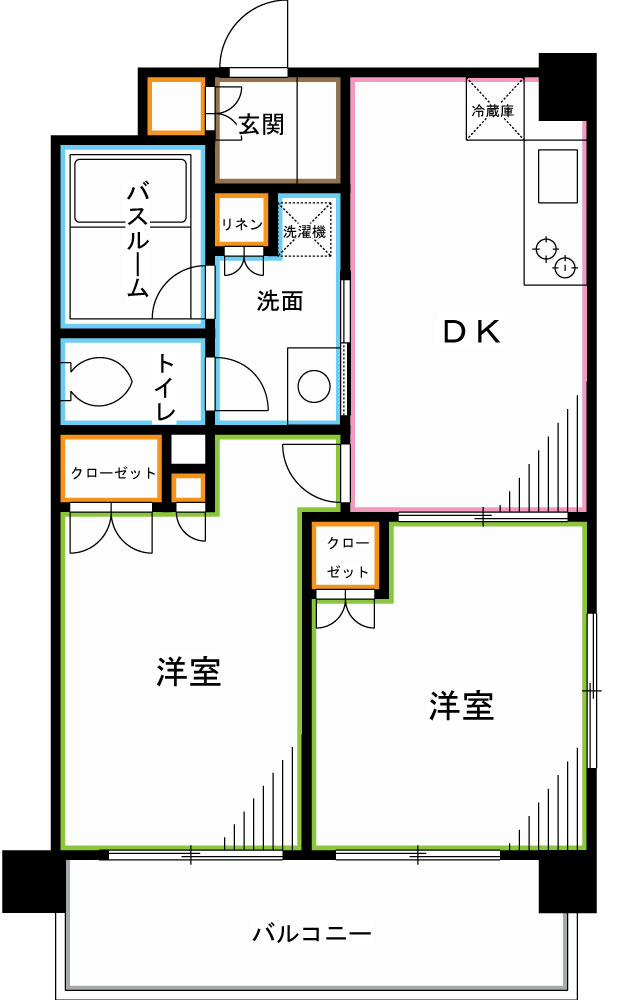 杉並区阿佐谷北のマンションの間取り