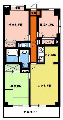 ユアコート武蔵藤沢の間取り