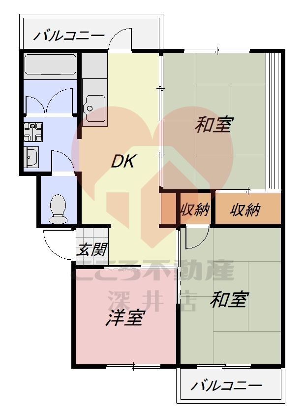 スマリオ晴美台Ｂ団地1棟の間取り