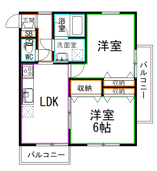 杉並区下井草のアパートの間取り