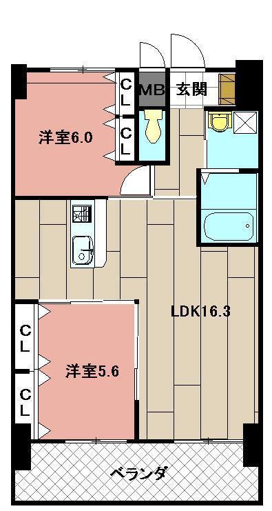 ＭＤＩシエルコンティーレ曽根北町の間取り