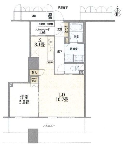 ブランズタワー大阪本町の間取り