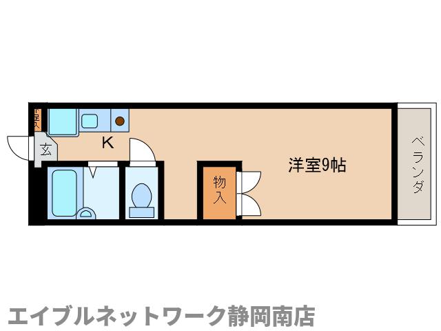 静岡市駿河区豊田のマンションの間取り