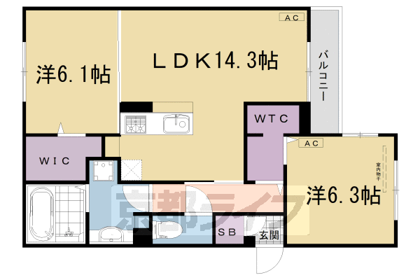 プレステージア三山木の間取り