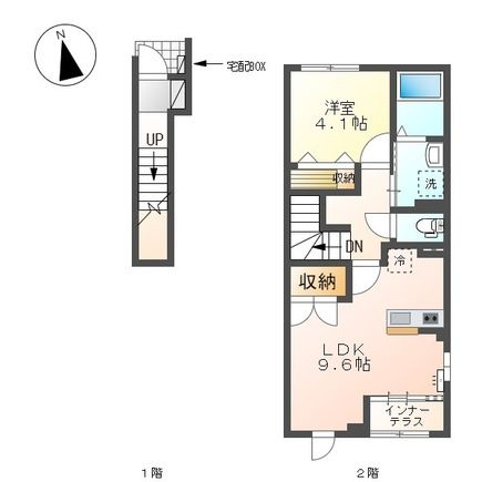 愛西市柚木町のアパートの間取り