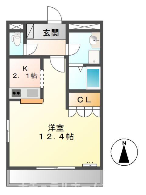 豊橋市大崎町のアパートの間取り