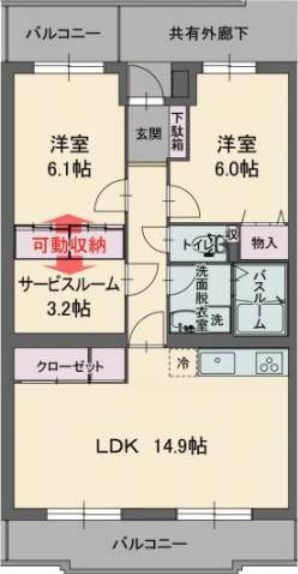 グリーングラスＳの間取り