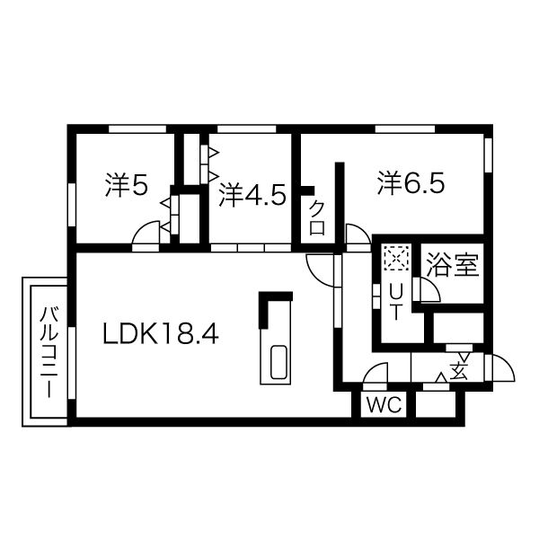 【札幌市中央区南十条西のマンションの間取り】