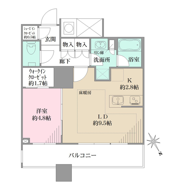 ザ・パークハウス西新宿タワー６０の間取り