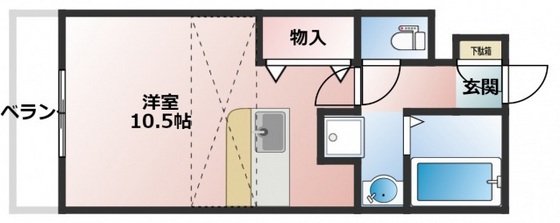 広島市南区金屋町のマンションの間取り