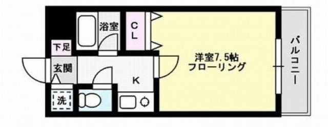 ロイヤルコンフォートロコ六本松の間取り