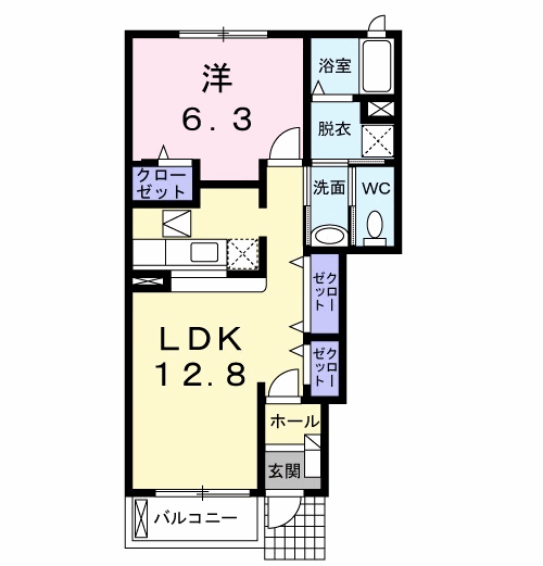 エスポワールヒルＡの間取り