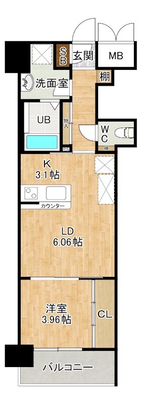 ウィングス門司駅前の間取り