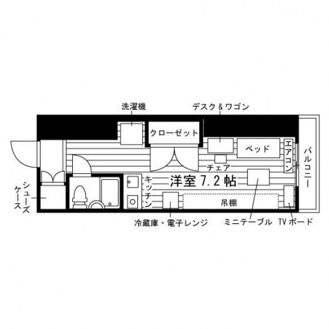 京都学生会館 リバティサークル西京極の間取り