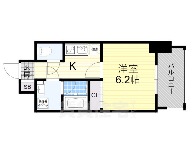 大阪市天王寺区味原町のマンションの間取り