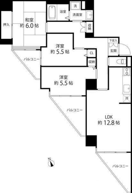 ティーズガーデン東陽町の間取り