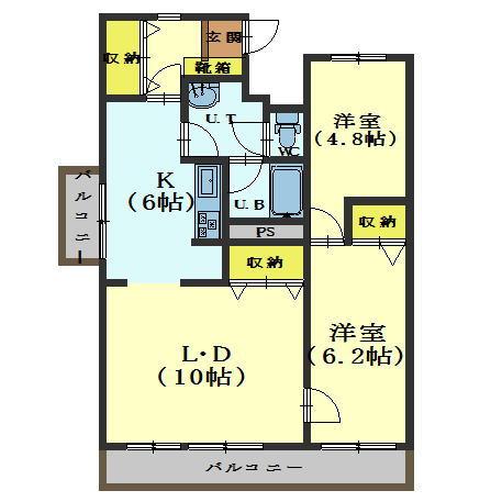 函館市松風町のマンションの間取り