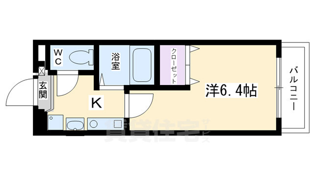 京都市中京区下妙覚寺町のマンションの間取り