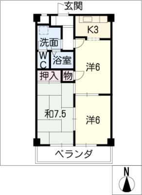 ハイリッジ牧野の間取り