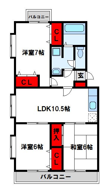 メゾンドエスポワール須川の間取り