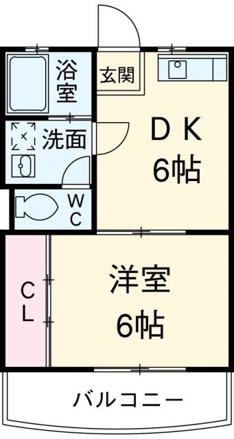 豊橋市浪ノ上町のマンションの間取り