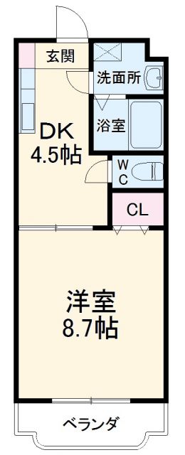 春日井市下条町のマンションの間取り