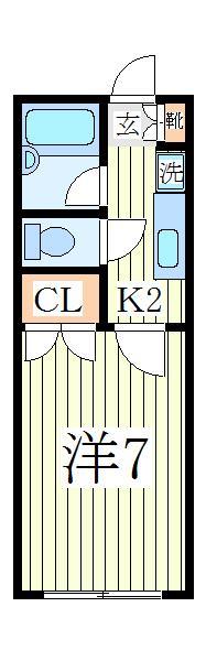 柏市逆井のアパートの間取り