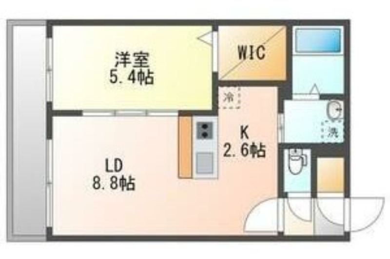 札幌市豊平区月寒中央通のマンションの間取り