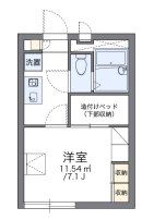 【狭山市大字東三ツ木のアパートの間取り】