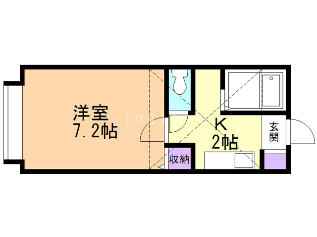 札幌市西区発寒十一条のアパートの間取り