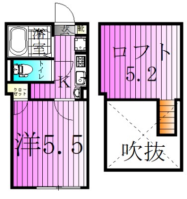 足立区栗原のアパートの間取り