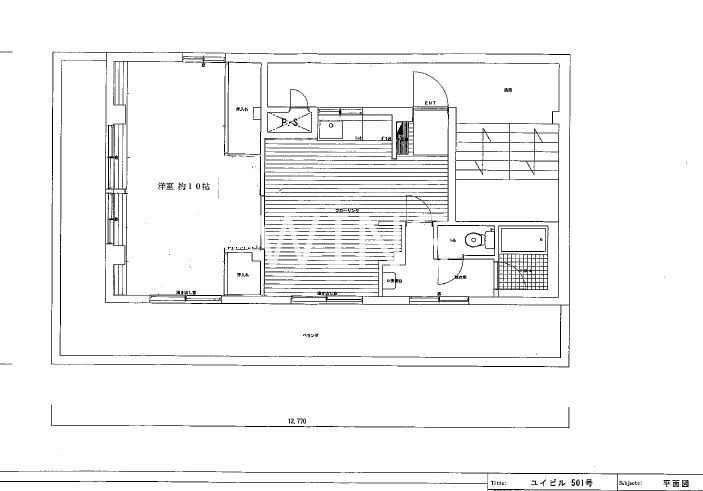 福岡市中央区西中洲のマンションの間取り