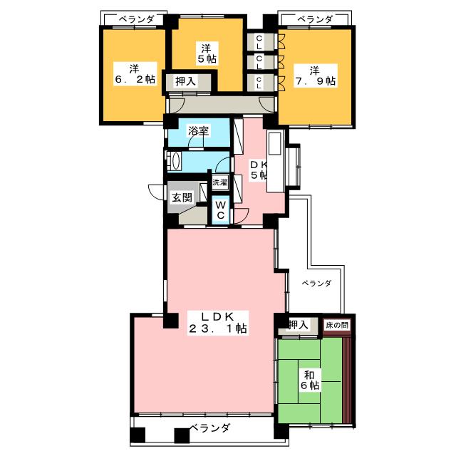 セリール川名の間取り