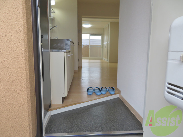 玄関　玄関から見たお部屋です。奥行きの広さを感じられますね。