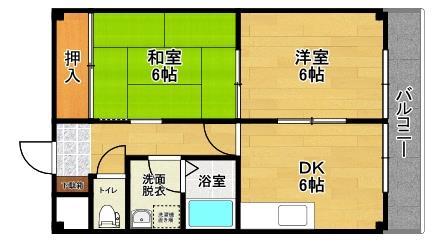 郡山ガーデンマンションの間取り写真