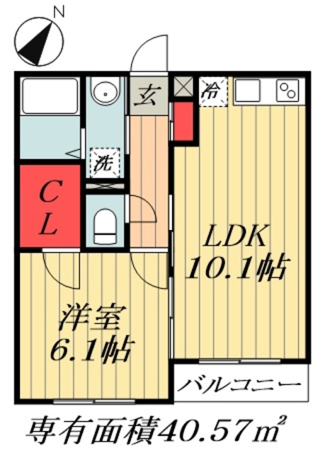 ＪＲ武蔵野線 船橋法典駅 徒歩12分 2階建 築18年の間取り写真