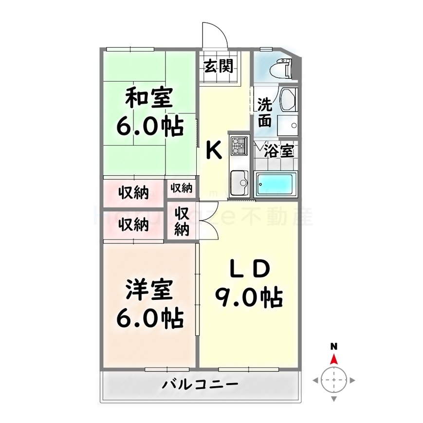 地下鉄名城線 新瑞橋駅 徒歩3分 6階建 築59年の間取り写真